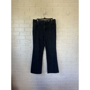 Stiyle &Co Women's Retro Style Jeans Bootcut Zipper Dark Blue Size 14 🌼